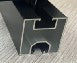 10KW Schienensystem Einlagig Schwarz Eloxiert für 24 Module zu 8 Module in 3 Reihen