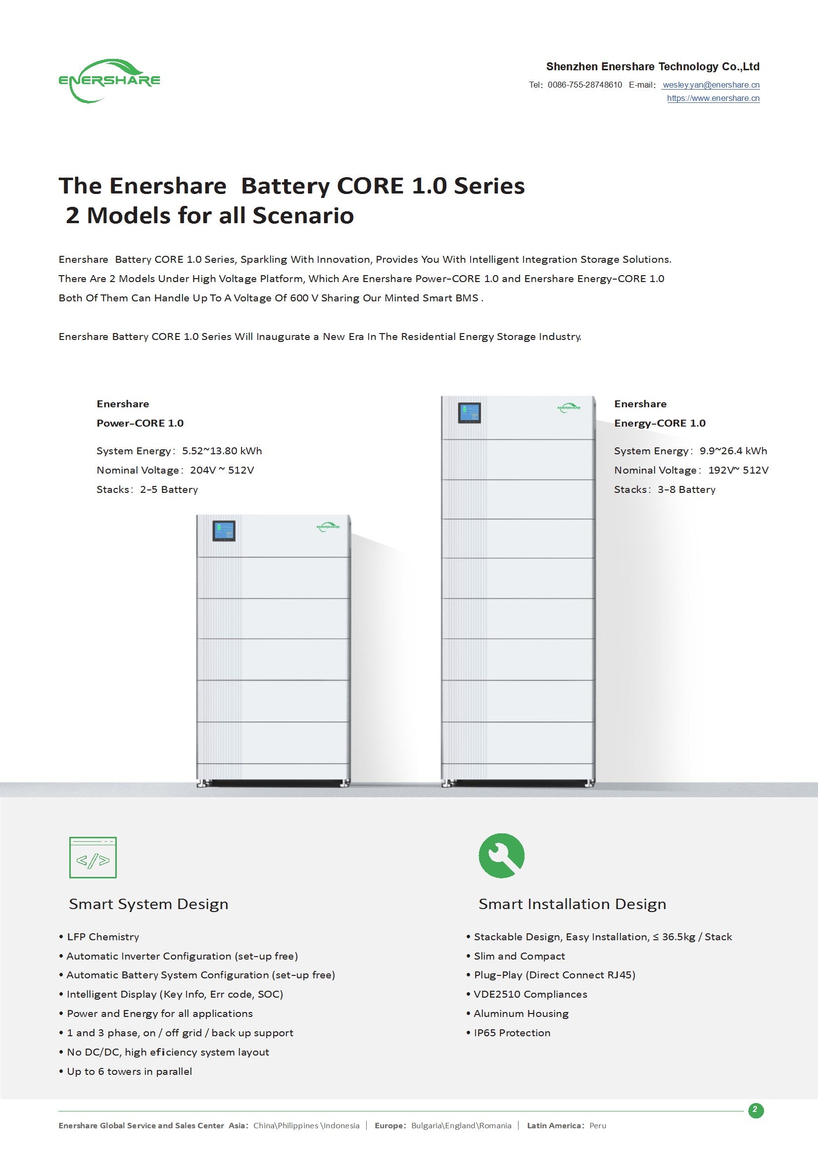 Enershare Energy-CORE 1.0 HV Solarspeicher Akku Hochvolt Speicher Solar 5,52kwh - 26,4kwh Batteriespeicher BYD, Deye, Sungrow, Solis, Goodwe, Hoymiles / 0% Mwst