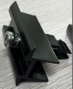 10KW Schienensystem Einlagig Schwarz Eloxiert für 24 Module zu 8 Module in 3 Reihen