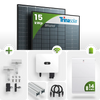 PV Komplettpaket Huawei 15KW Schrägdachmontage Trina 430 Vertex S+ Bifazial Black Frame Module